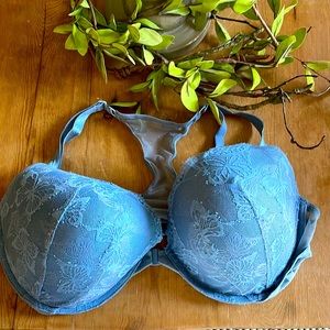 Victoria Secret Racerback Front Closure Push Up Underwire Bra 40D